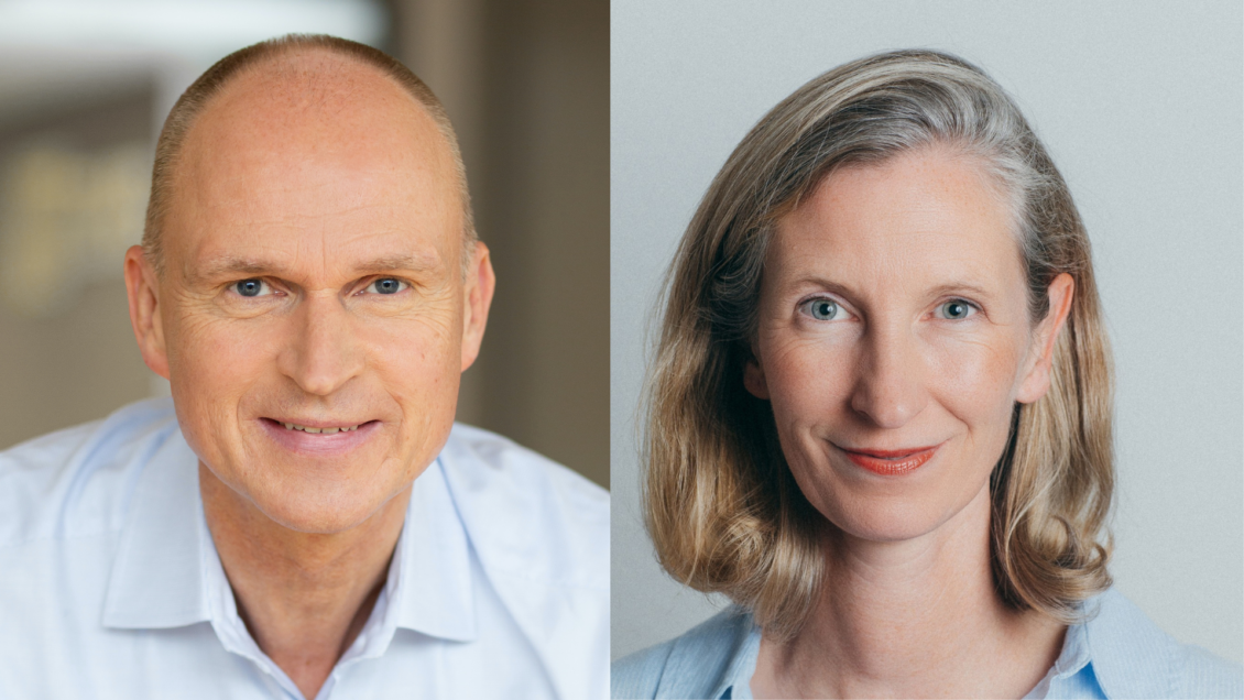 Porträts von Frank Bachér (links) und Katja Ostrowsky (rechts)