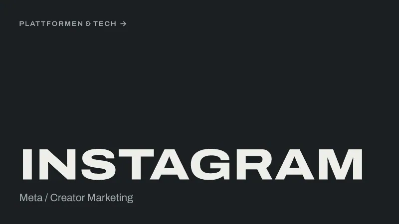 Textgrafik: Instagram, Meta / Creator Marketing – Plattformen