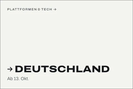 Textgrafik: Deutschland, Ab 13. Okt. – Plattformen