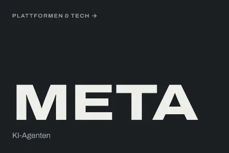 Textgrafik: Meta, KI-Agenten – Plattformen