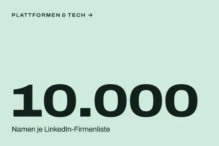 Textgrafik: 10.000, Namen je LinkedIn-Firmenliste – MarTech & Daten