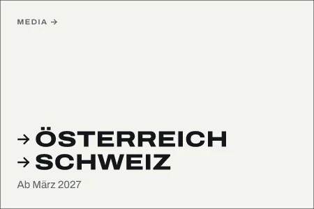 Textgrafik: Österreich / Schweiz, Ab März 2027 – Media & Werbemarkt