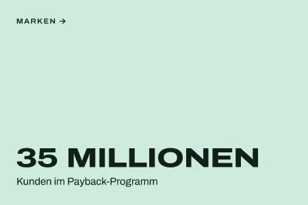 Textgrafik: 35 Millionen, Kunden im Payback-Programm – Commerce & Retail Media