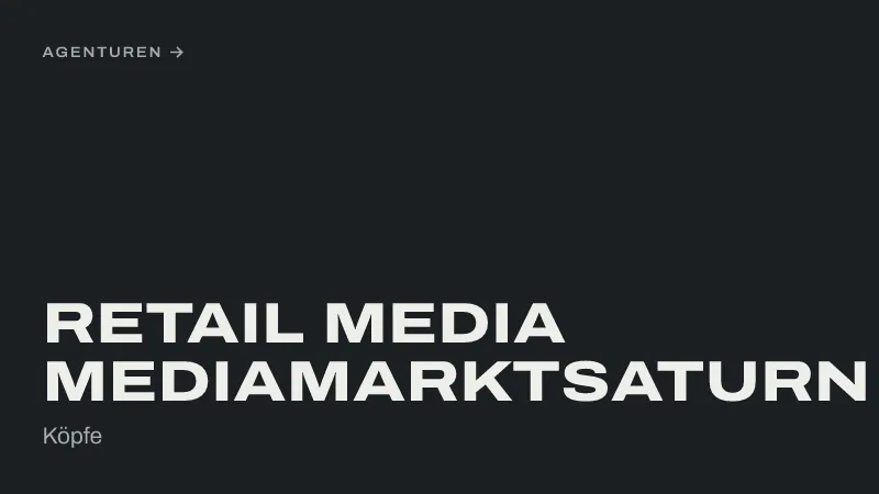 Textgrafik: Retail Media / MediaMarktSaturn, Köpfe – Köpfe