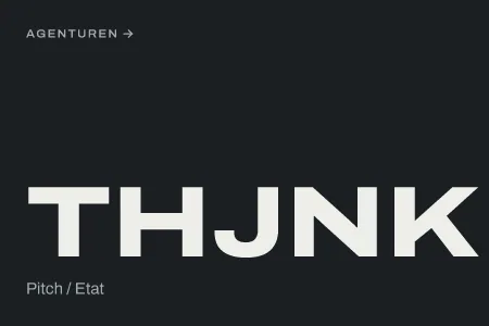 Textgrafik: Thjnk, Pitch / Etat – Agenturen