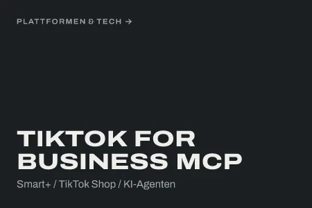 Textgrafik: TikTok for Business MCP, Smart+ / TikTok Shop / KI-Agenten – Plattformen